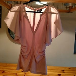 Bebe blouse off shoulder ruffle sleeve